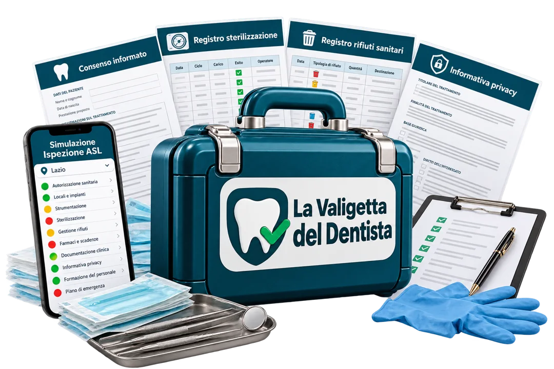 La Valigetta del Dentista: documenti, registri e app Simulazione Ispezione ASL